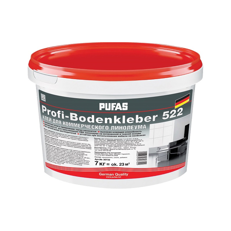 Клей PUFAS Profi-Bodenkleber 522 для напольных покрытий 7 кг