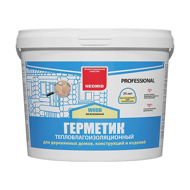 Герметик для дерева Neomid Professional "Тёплый дом" сосна (3 кг)