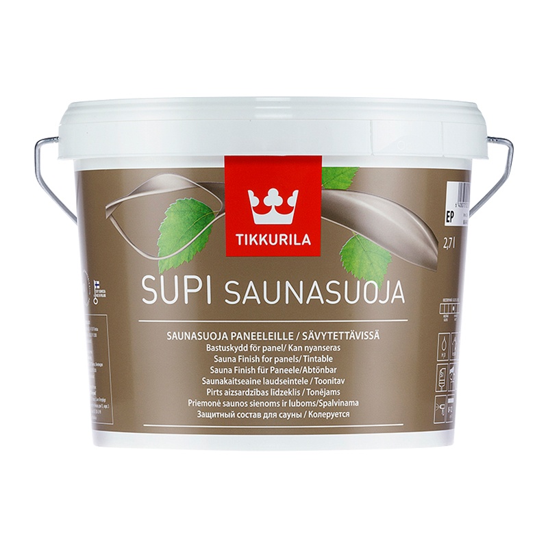 Защитный состав для саун Tikkurila Supi Saunasuoja полуматовый (2,7 л)