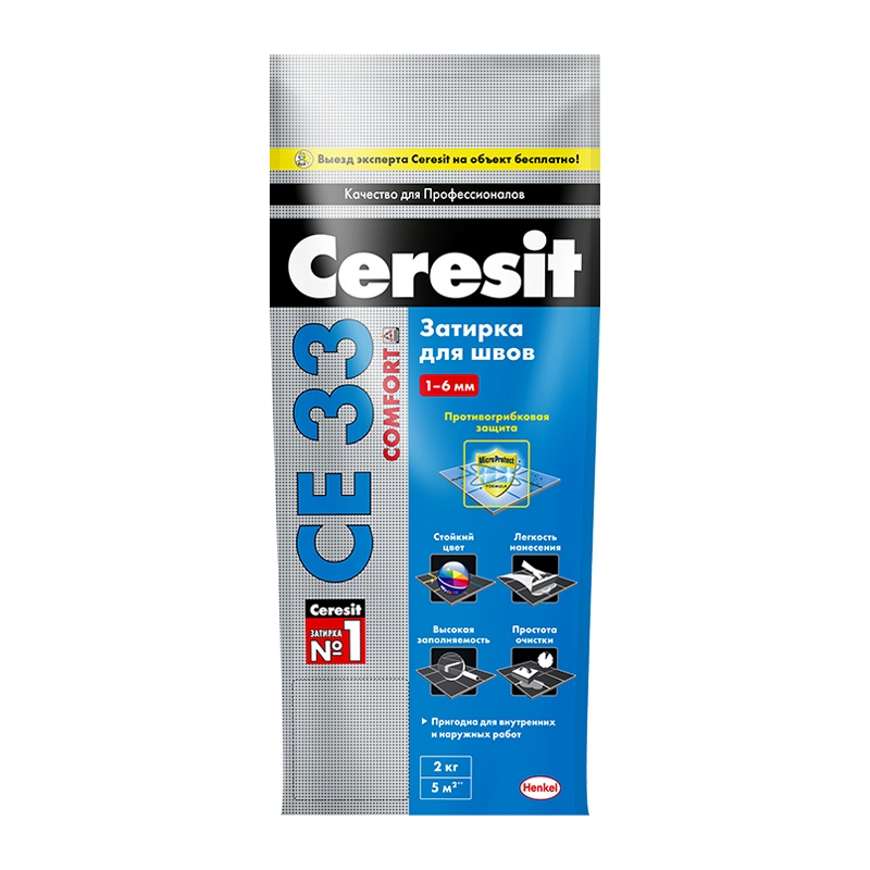 Затирка Ceresit CE 33 S №64 мята, 2 кг