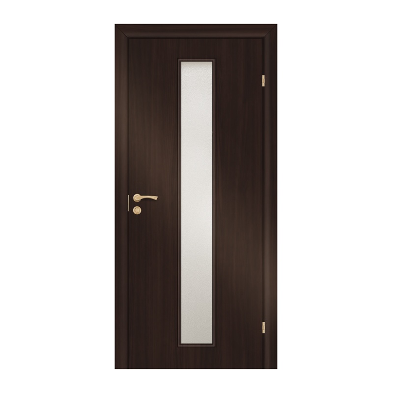 Полотно дверное Olovi, со cтеклом, венге, б/п, с/ф (L2 900х2000х35 мм)